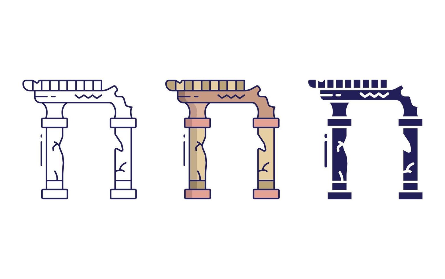 Ruins vector icon