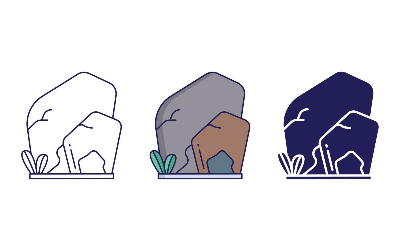 Rock vector icon
