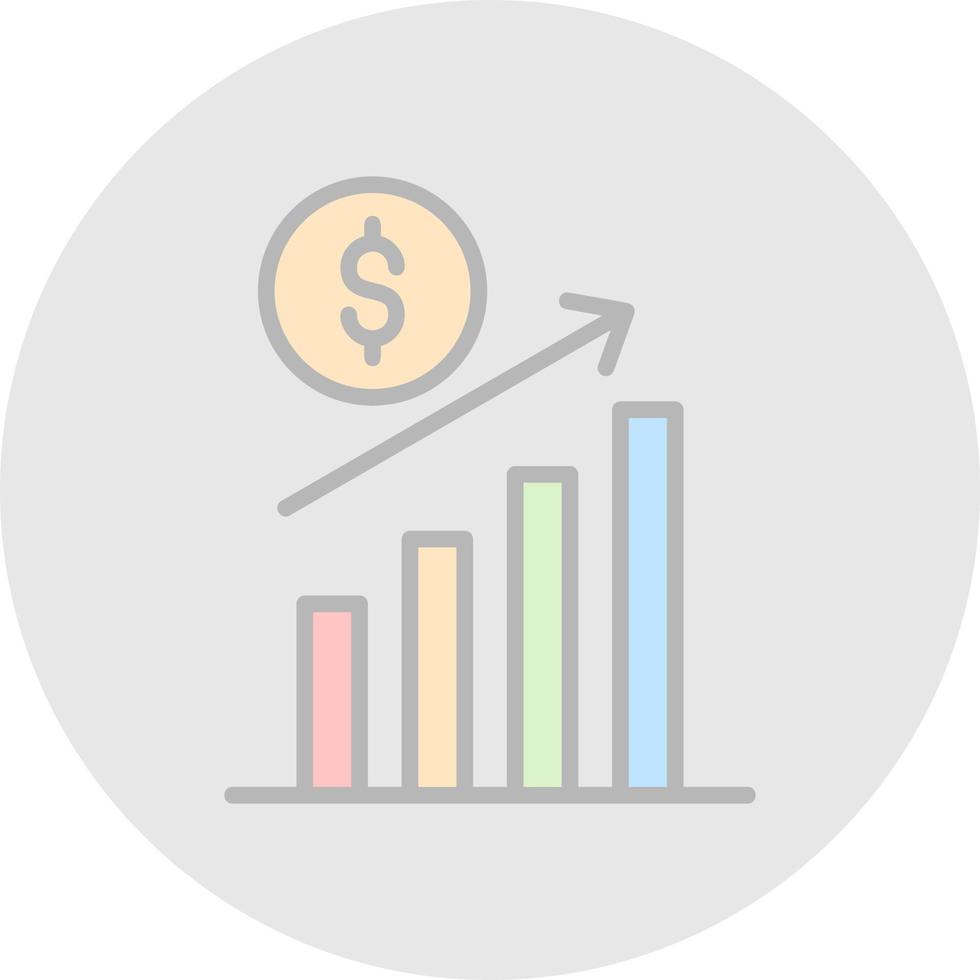 Revenue Increase Vector Icon Design