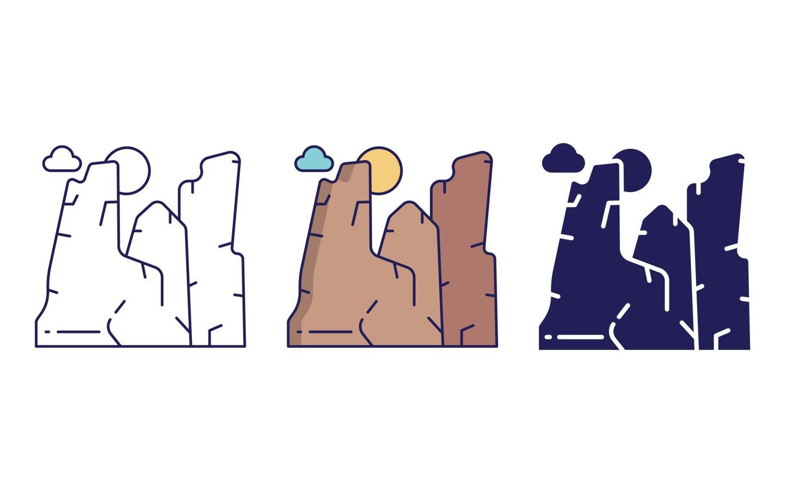 Canyon vector icon
