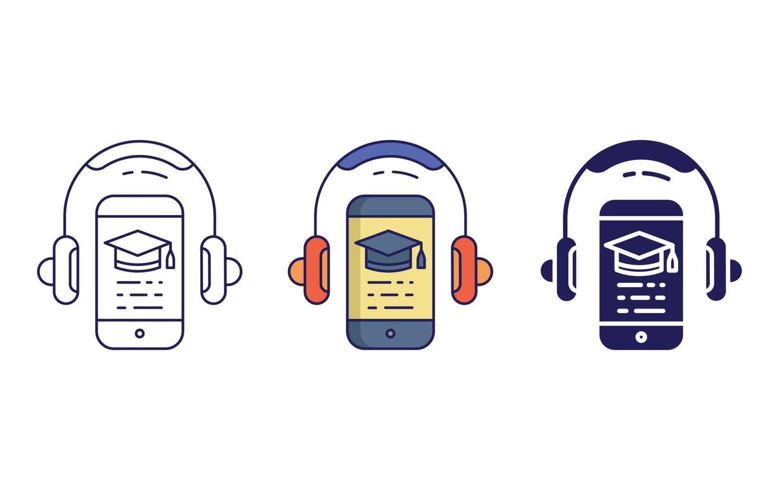 Audio book icon vector