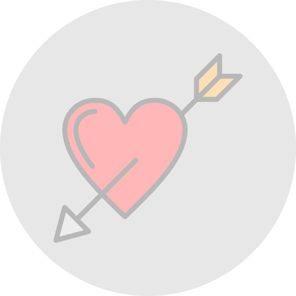 diseño de icono de vector de flecha de corazón