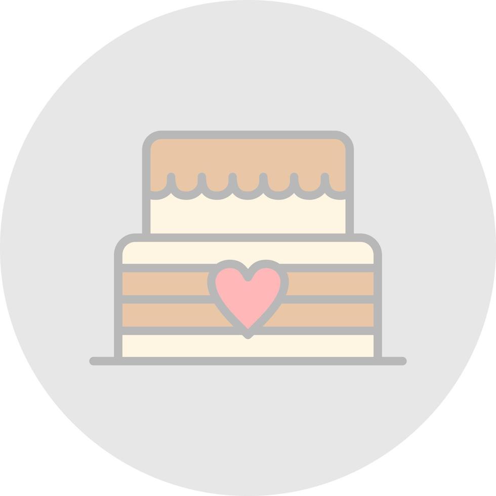 diseño de icono de vector de pastel de boda