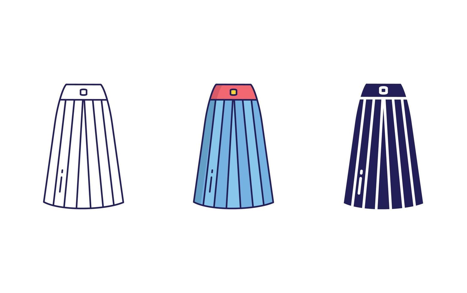 Accordion Skirt vector icon