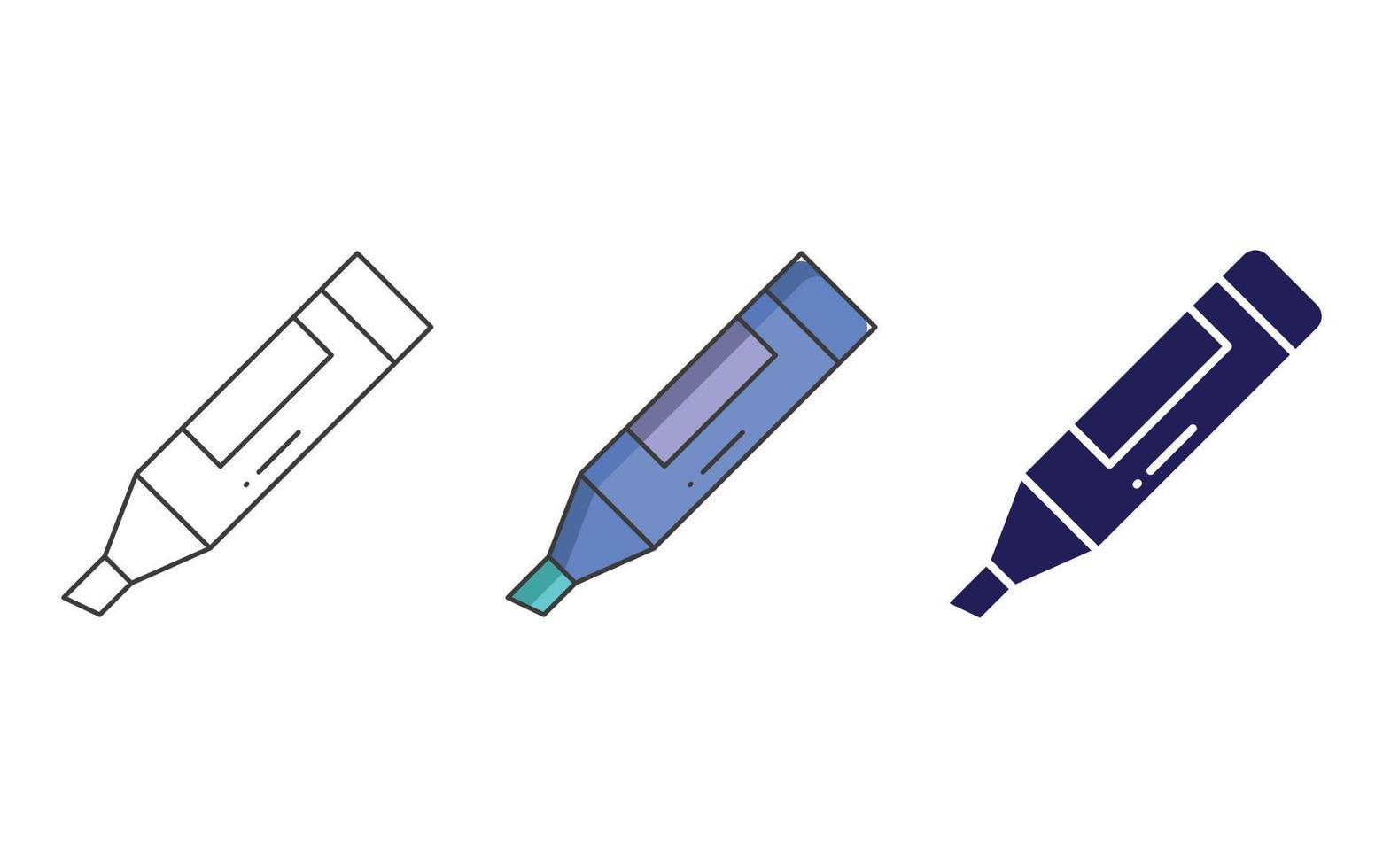 Marker pen vector icon