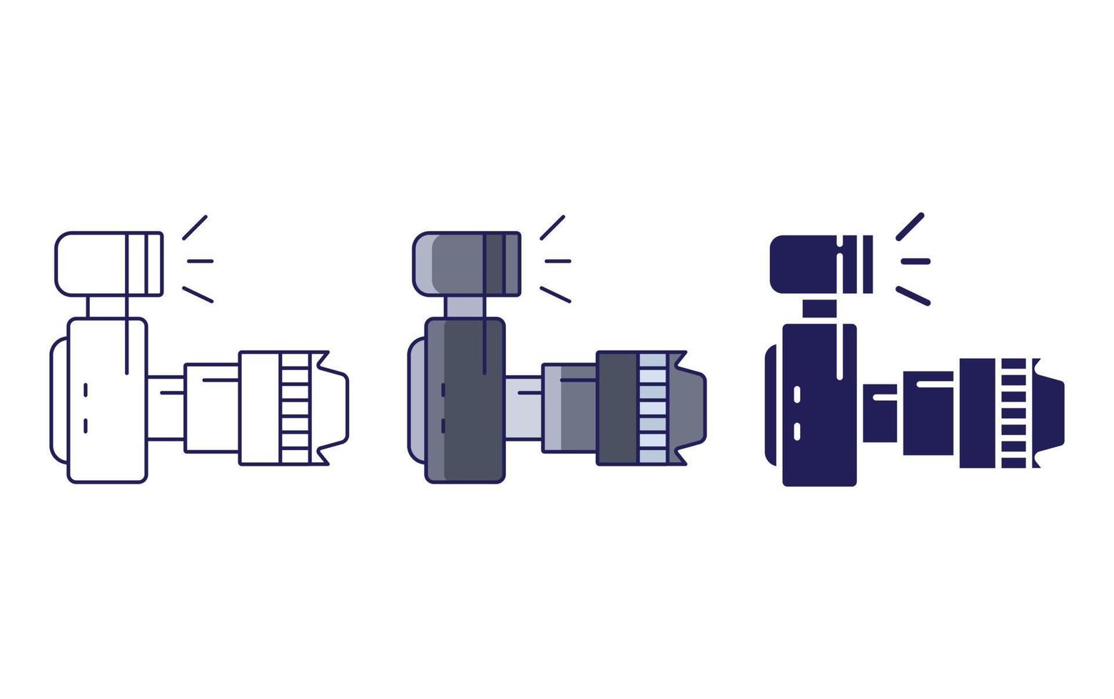 icono de vector de cámara dslr