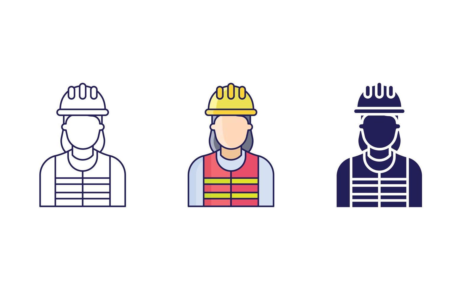 Woman Electrician vector icon