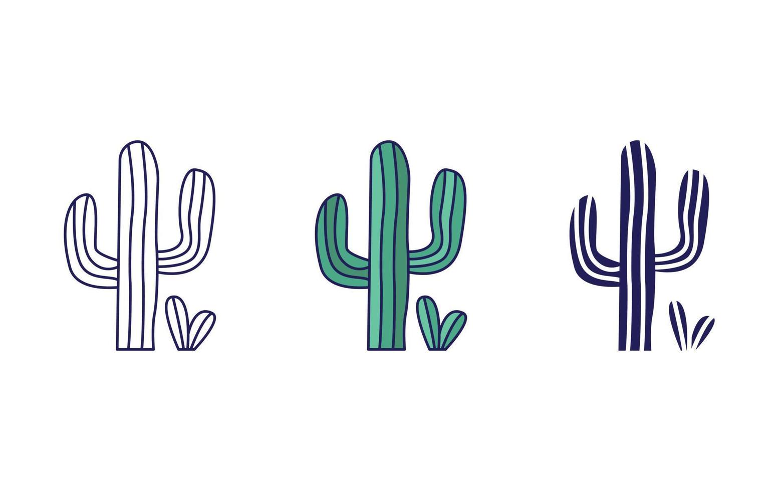 Cactus plant vector icon