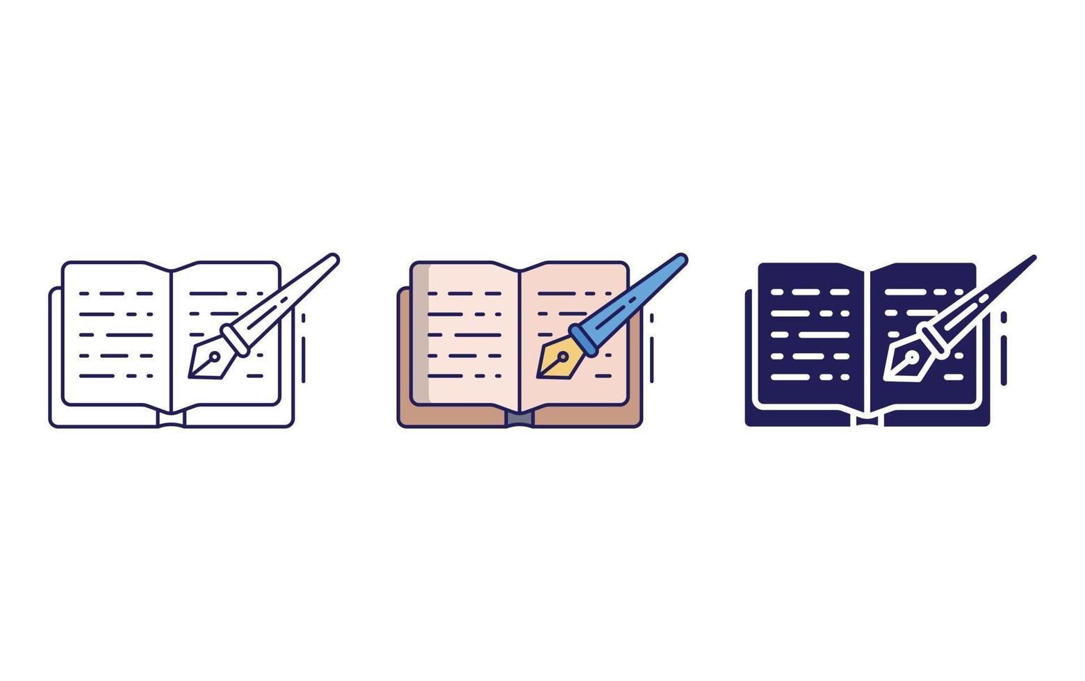 Open book vector illustration