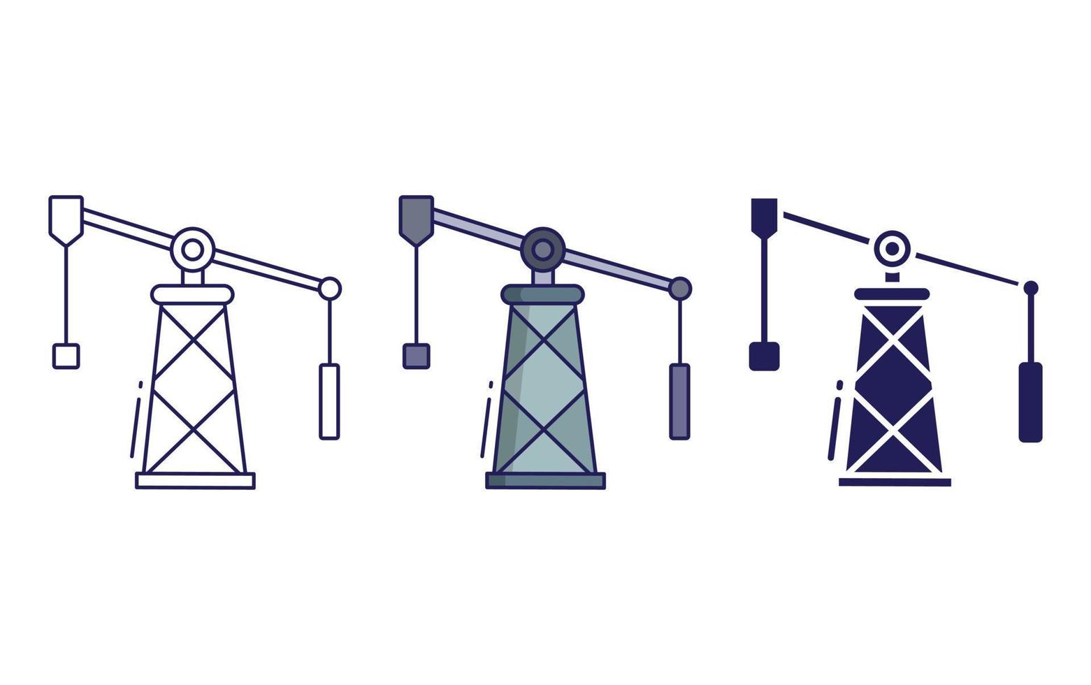 Oil Derrick vector icon