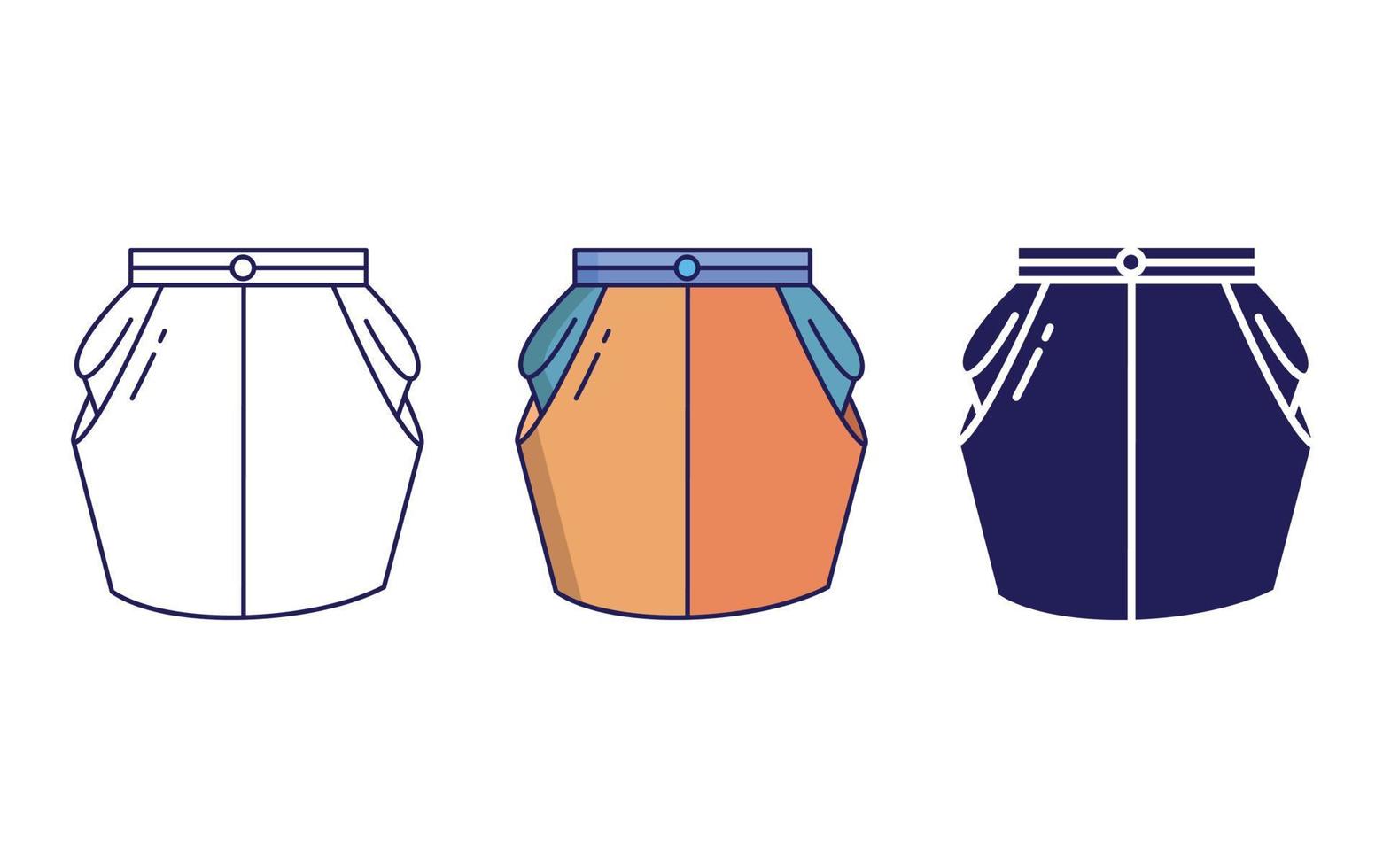 Skirt vector icon