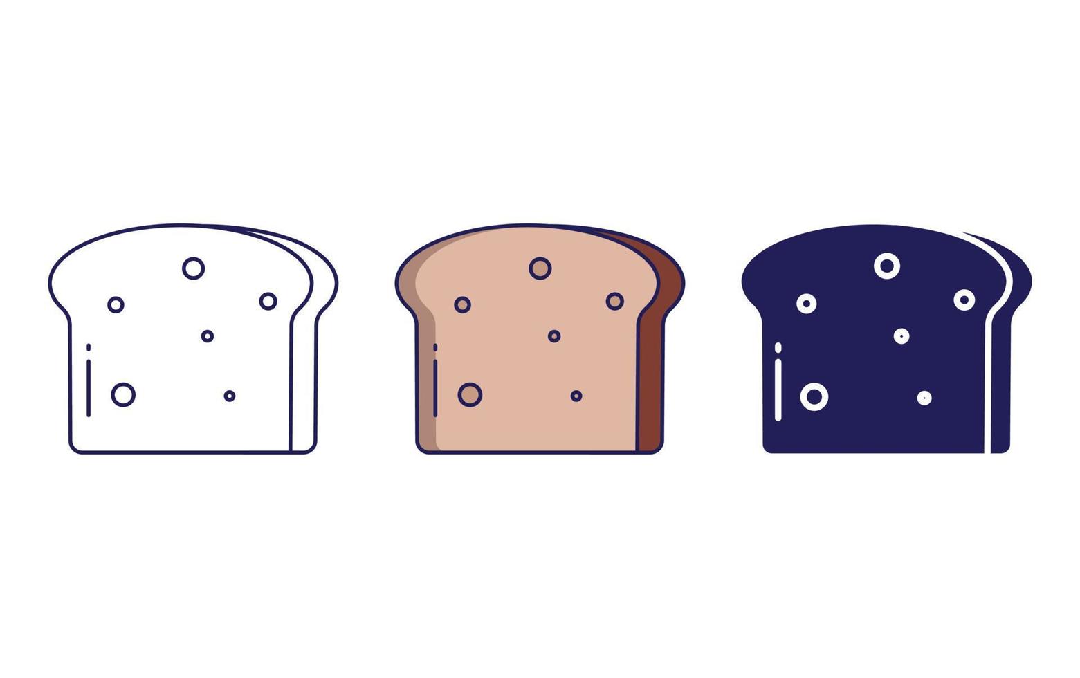 Bread slice vector icon