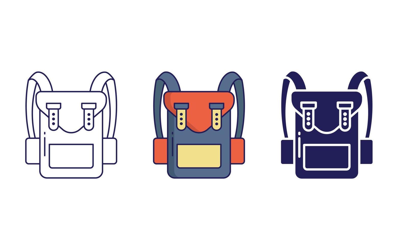 School bag icon vector
