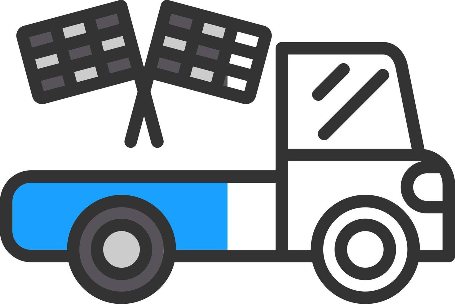 Race Truck Vector Icon Design