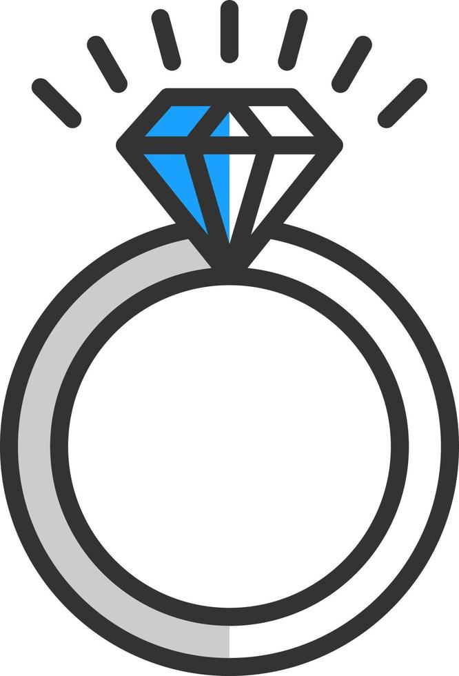 diseño de icono de vector de anillo de bodas