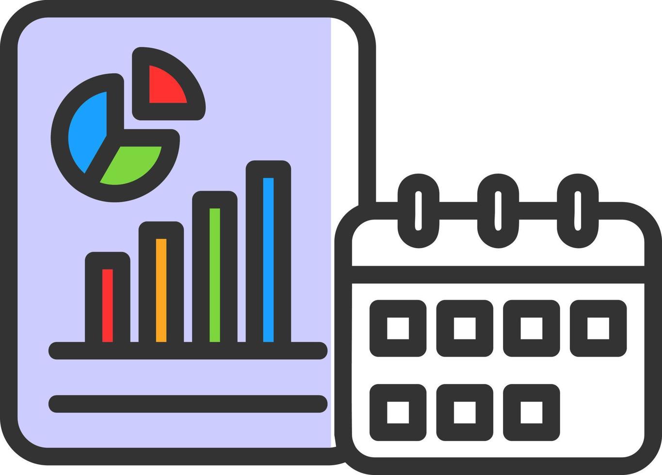 Yearly Report Vector Icon Design