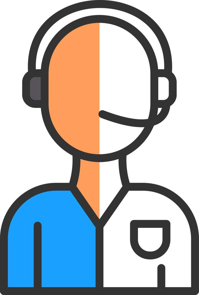 Customer Service Agent Vector Icon Design