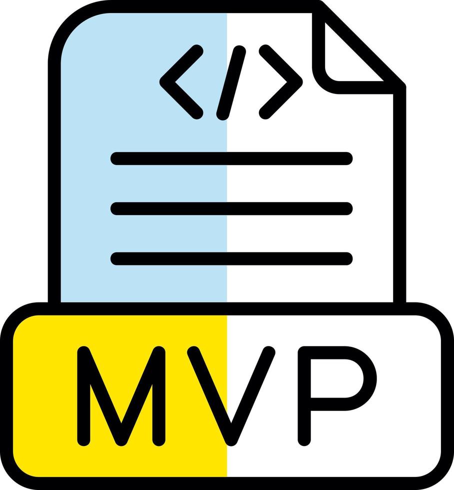 diseño de icono de vector mvp