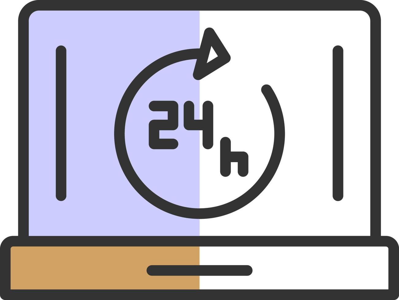 24 Hrs Open Vector Icon Design