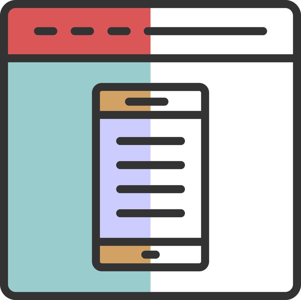 EComerce Webpage Vector Icon Design