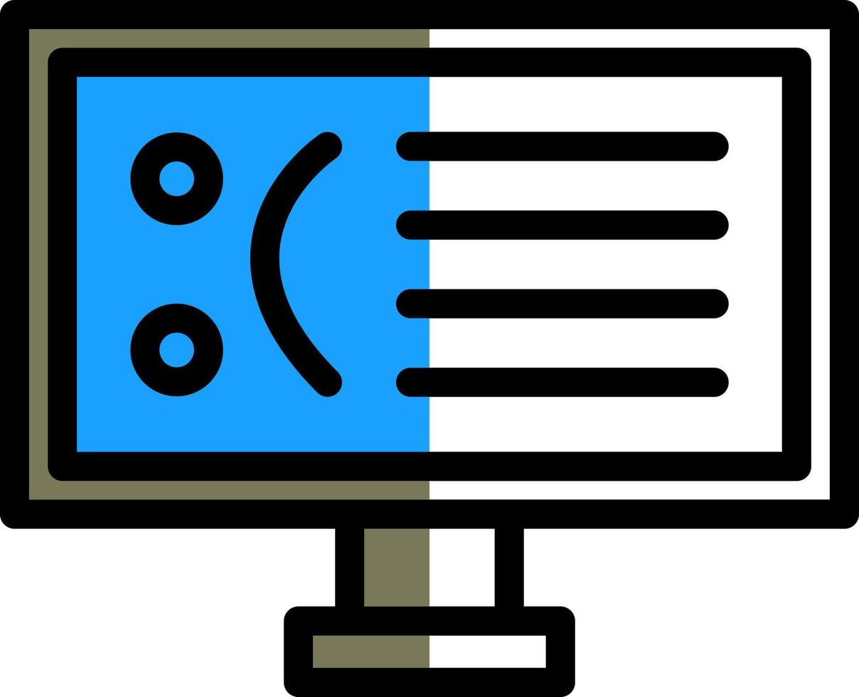 Blue Screen Vector Icon Design