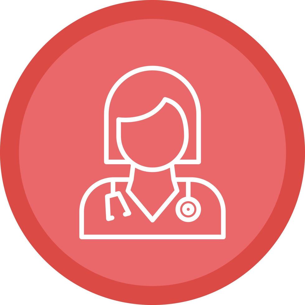 Female Doctor Vector Icon Design