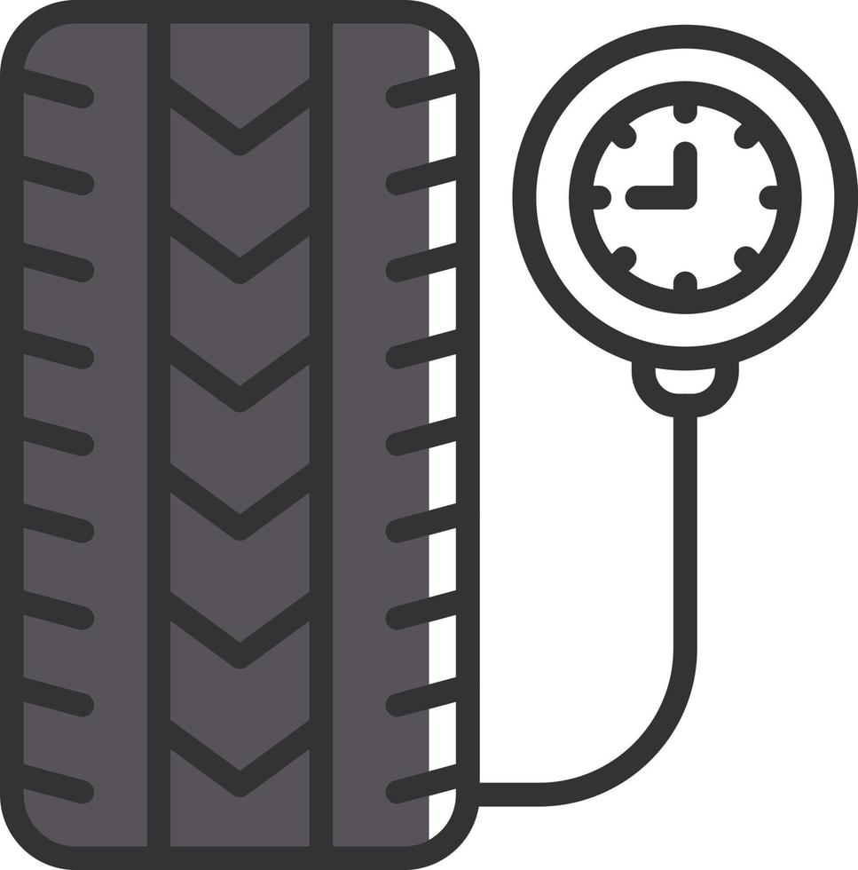 Tire Pressure Vector Icon Design