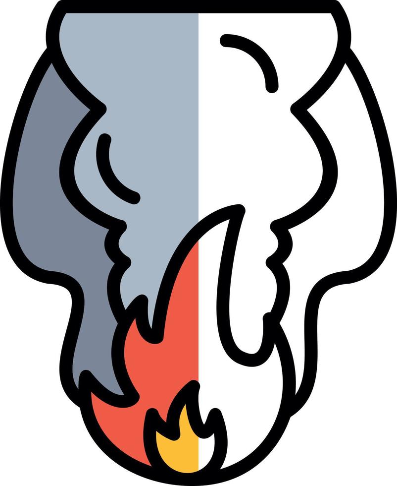 Fire Pollution Vector Icon Design