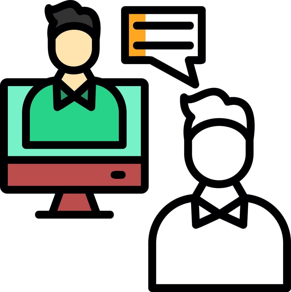 Online Meeting Vector Icon Design