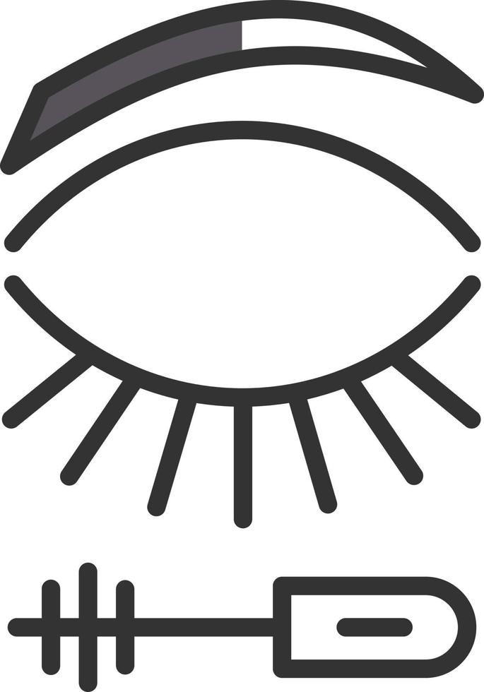 Eyelash Mascara Vector Icon Design