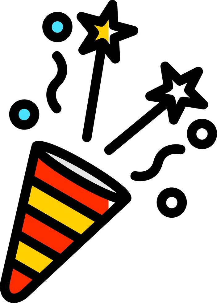 Party Popper Vector Icon Design