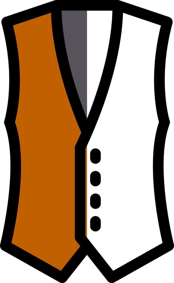 Coat Vest Vector Icon Design