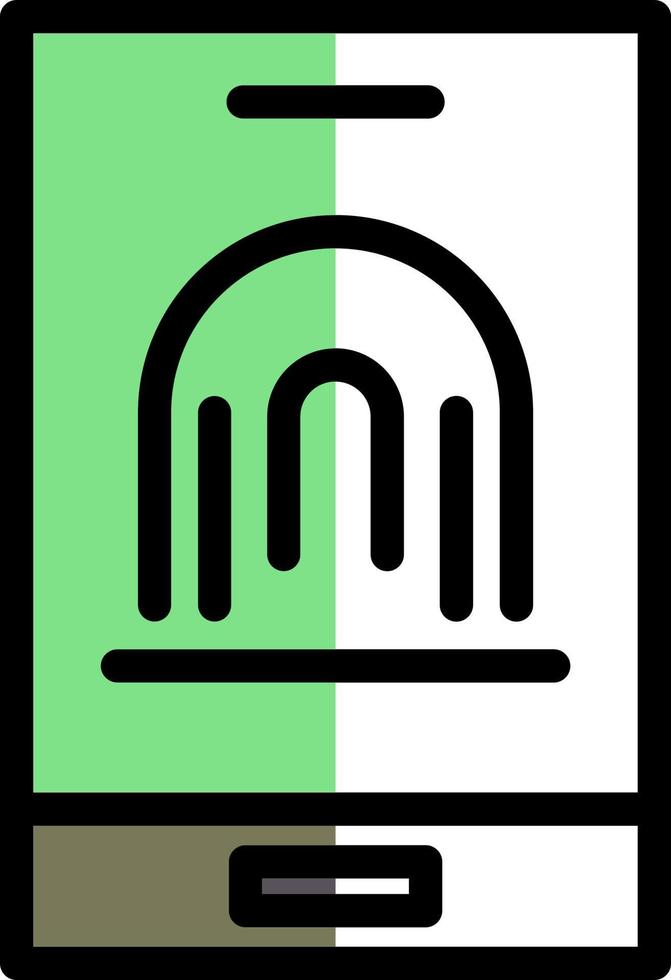 Mobile Fingerprint Vector Icon Design