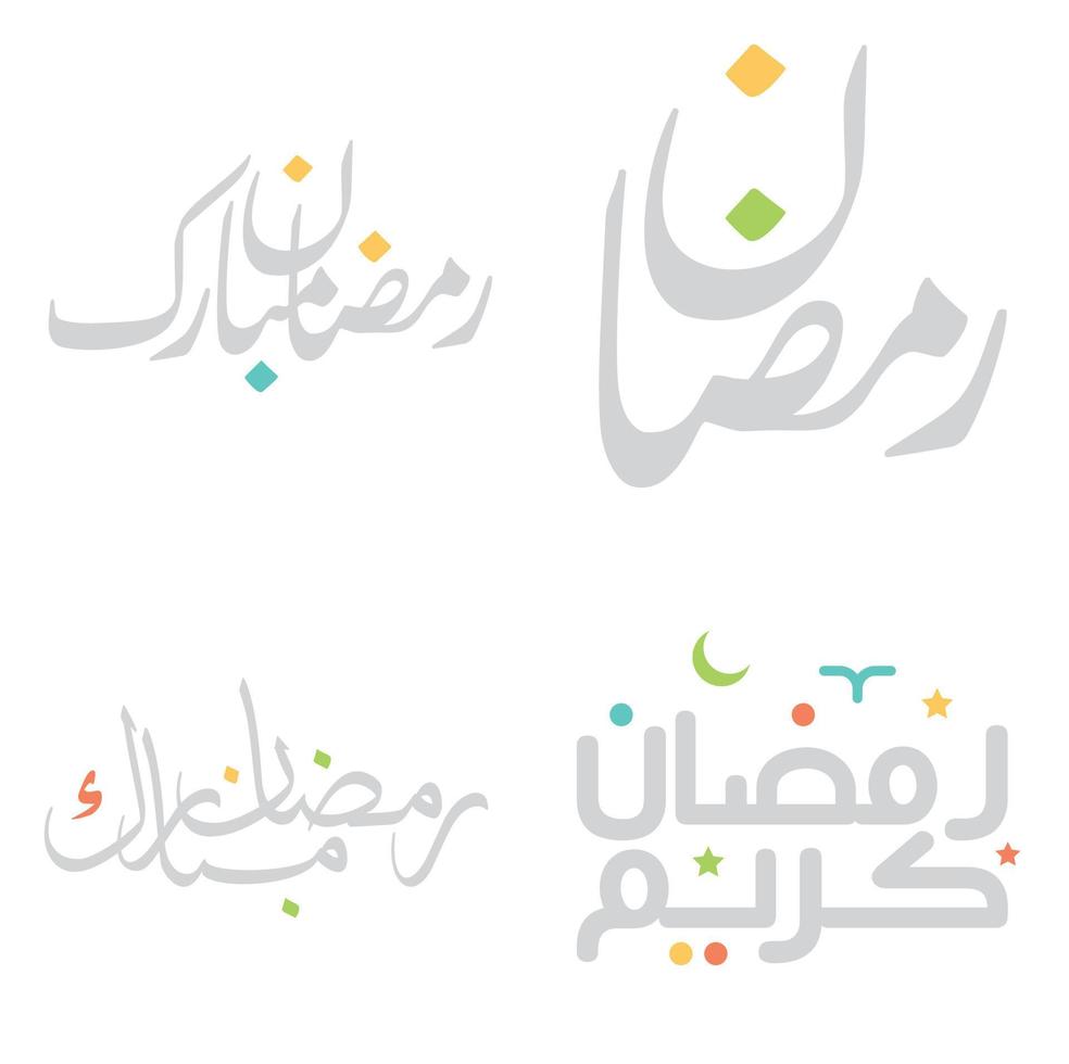 Arabic Calligraphy Vector Illustration for Ramadan Kareem Greeting Cards.