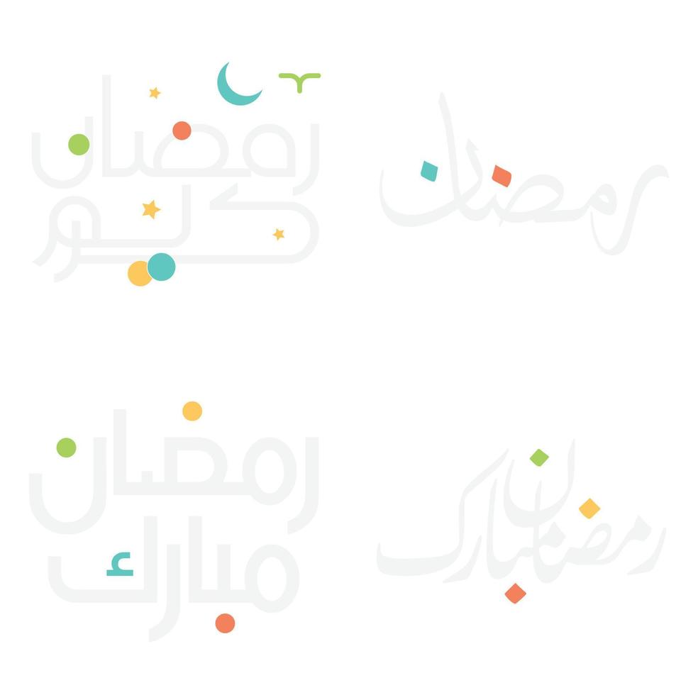 Ramadán kareem vector ilustración con elegante Arábica tipografía.