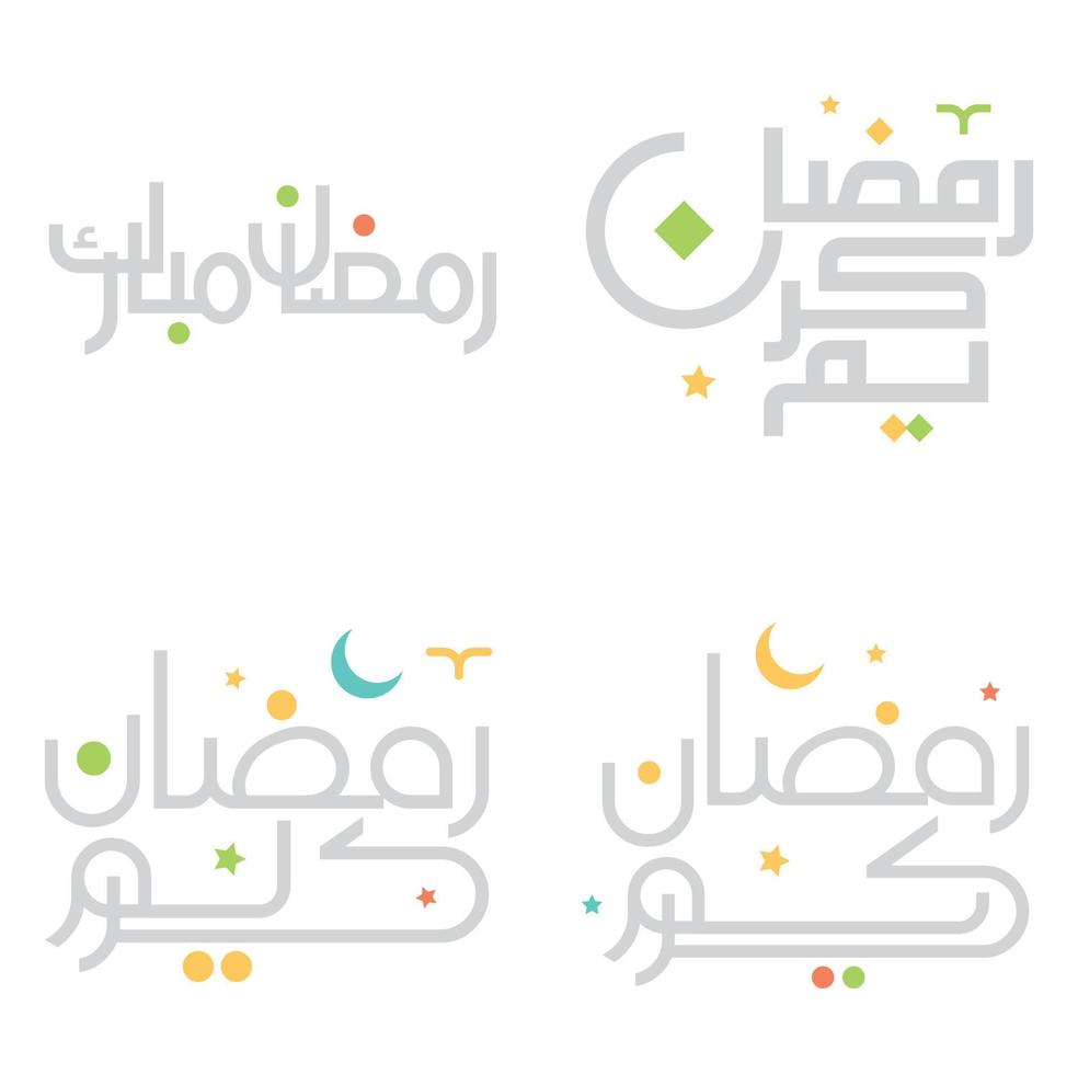 Ramadan Kareem Arabic Calligraphy Vector Design for Islamic Holy Month.