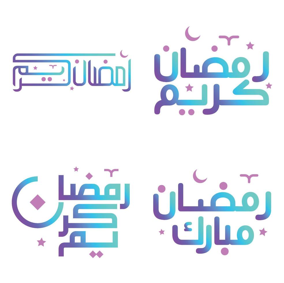 elegante degradado Ramadán kareem vector diseño con islámico caligrafía.