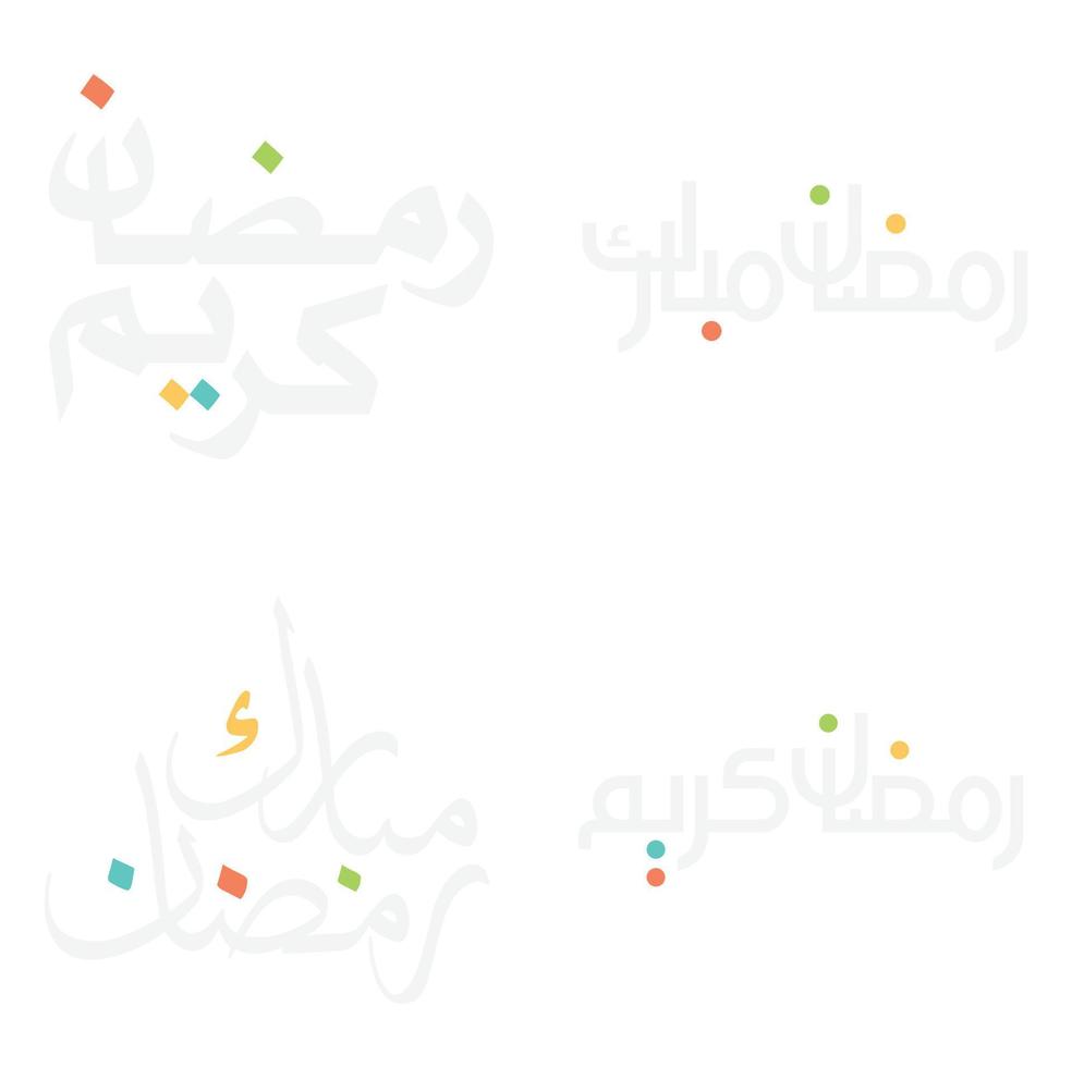 vector ilustración de Ramadán kareem Arábica tipografía para saludos.