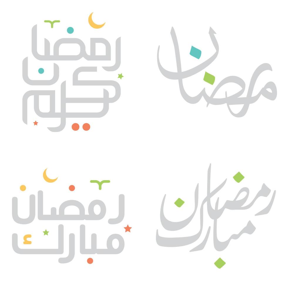 Ramadán kareem vector diseño con Arábica caligrafía para musulmán saludos.