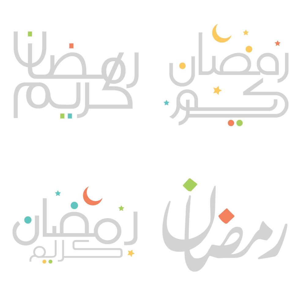 Ramadán kareem vector ilustración con islámico Arábica caligrafía diseño.