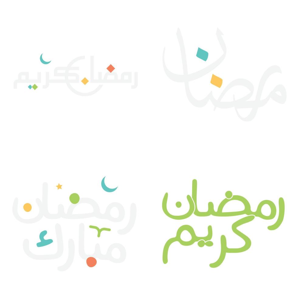 Ramadán kareem Arábica tipografía vector diseño para santo mes de ayuno.