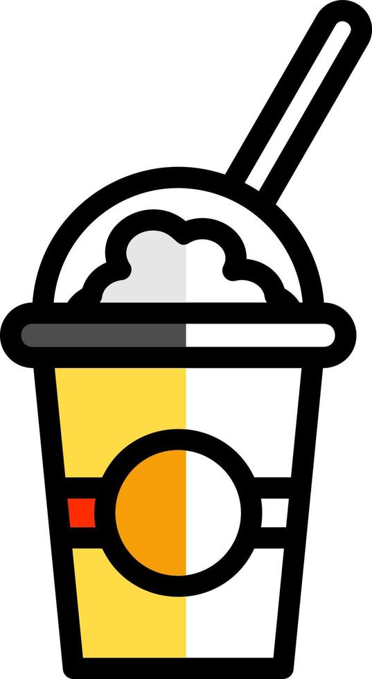 Milkshake Vector Icon Design