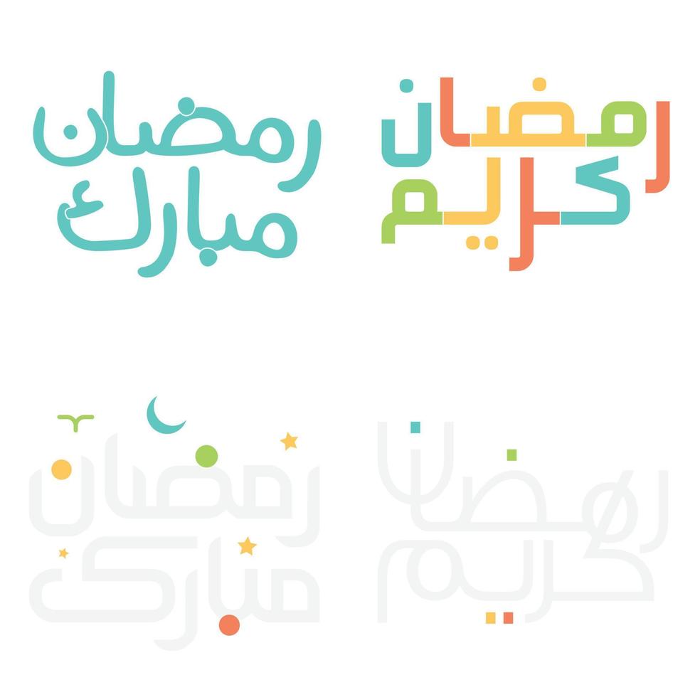 elegante vector ilustración de Ramadán kareem deseos en Arábica caligrafía.