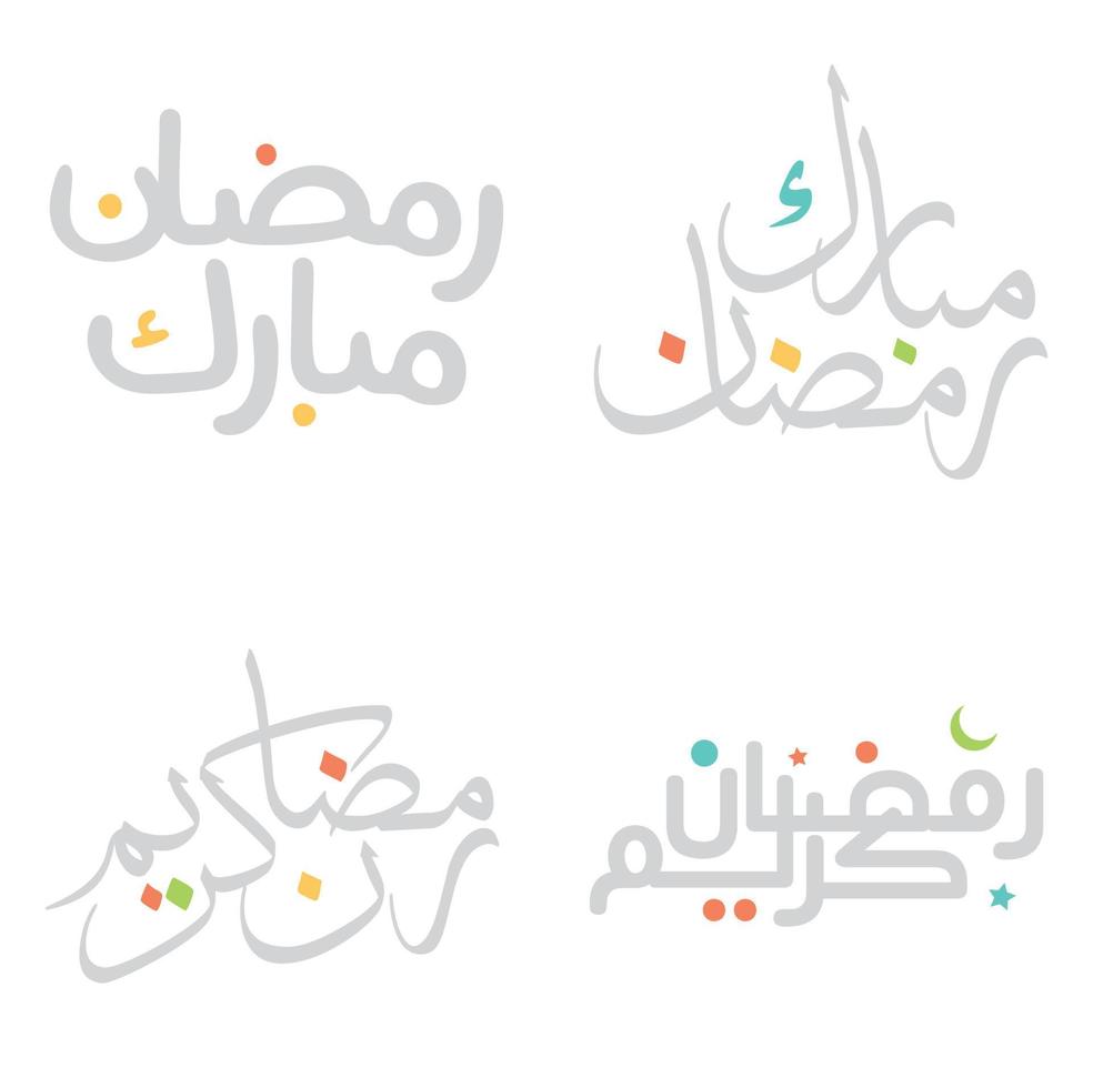Arabic Calligraphy Ramadan Kareem Vector Design for Islamic Fasting Month.