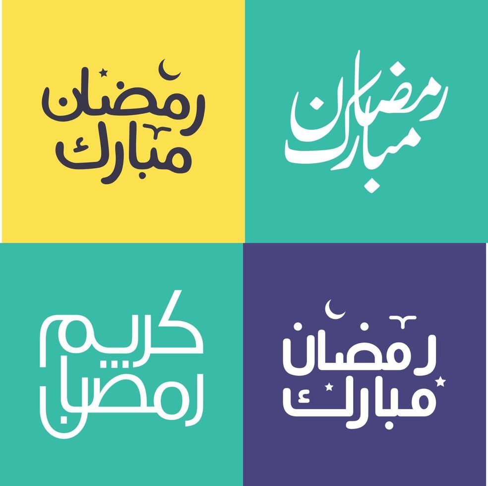 Vector Illustration of Simple Arabic Calligraphy for Muslim Festivities.