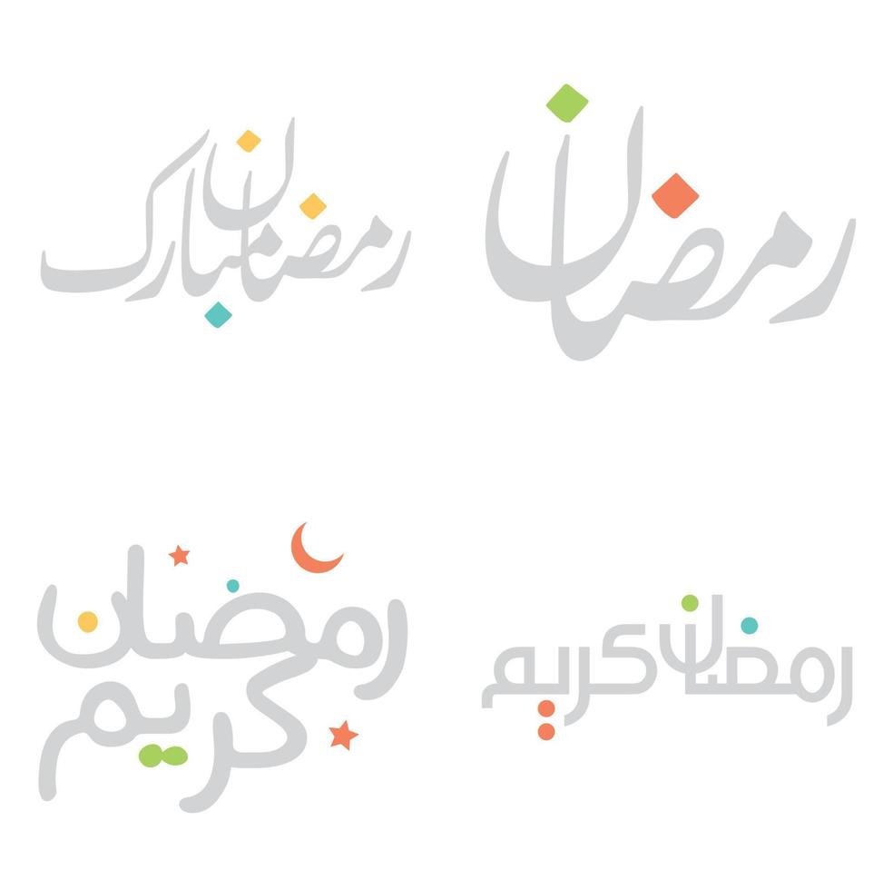 vector ilustración de Ramadán kareem saludos en Arábica caligrafía.