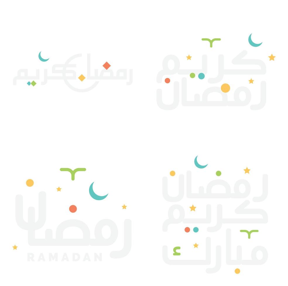 Ramadán kareem vector diseño con Arábica caligrafía para musulmán saludos.