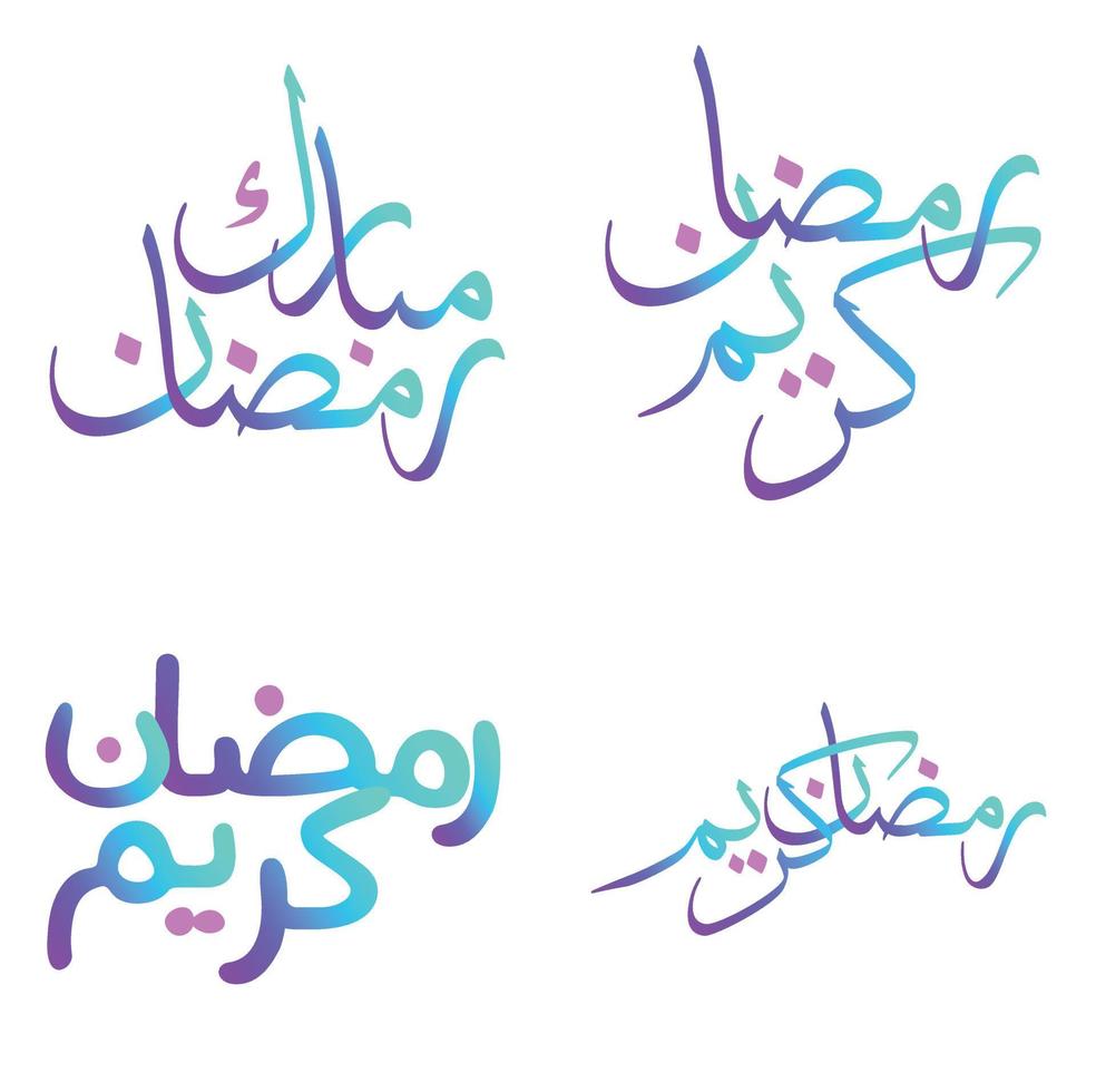 Elegant Gradient Ramadan Kareem Vector Illustration for Islamic Celebrations.