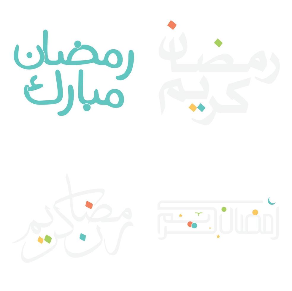 Ramadán kareem vector diseño con elegante Arábica caligrafía para saludo tarjetas