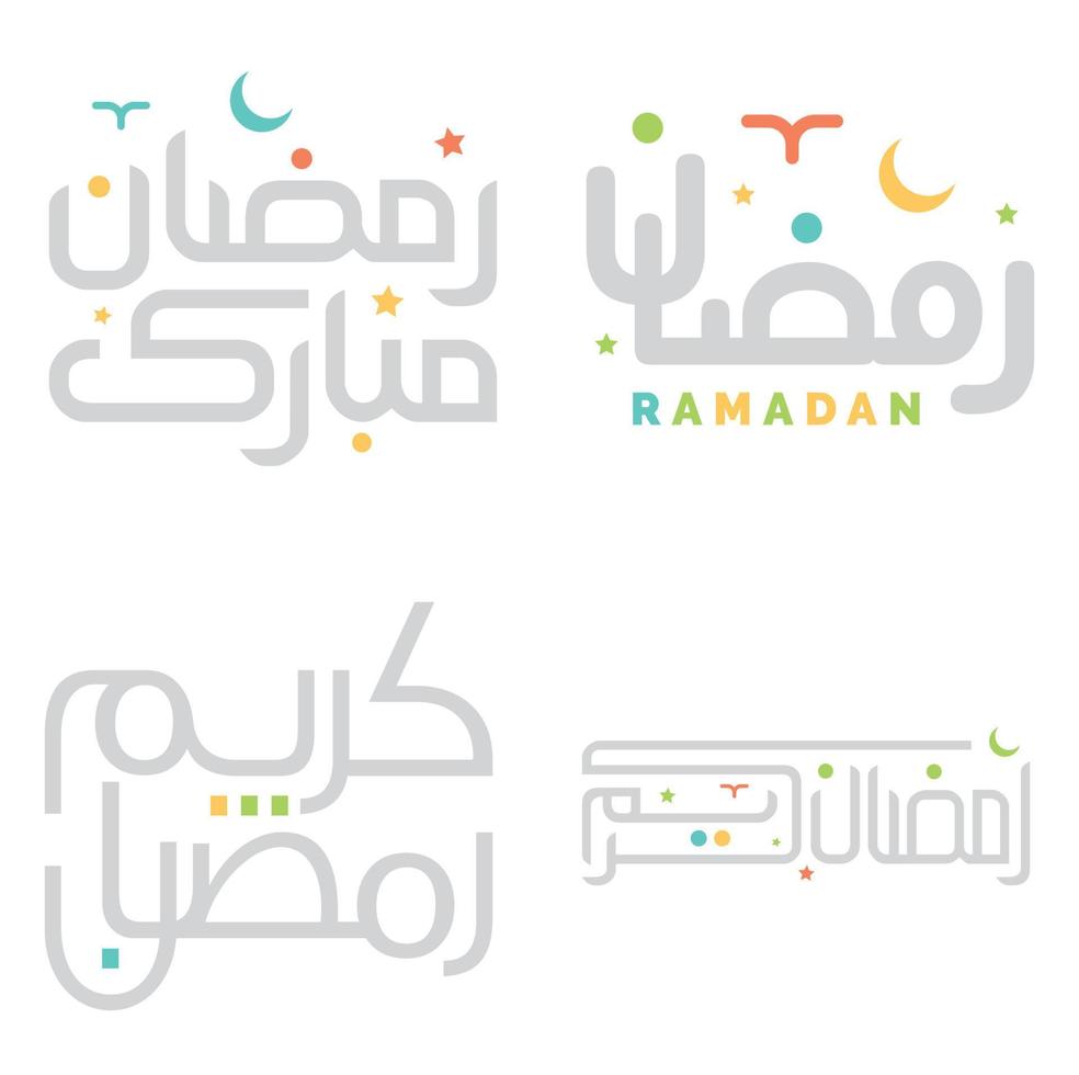 Arabic Calligraphy Vector Design for Ramadan Kareem Celebration.